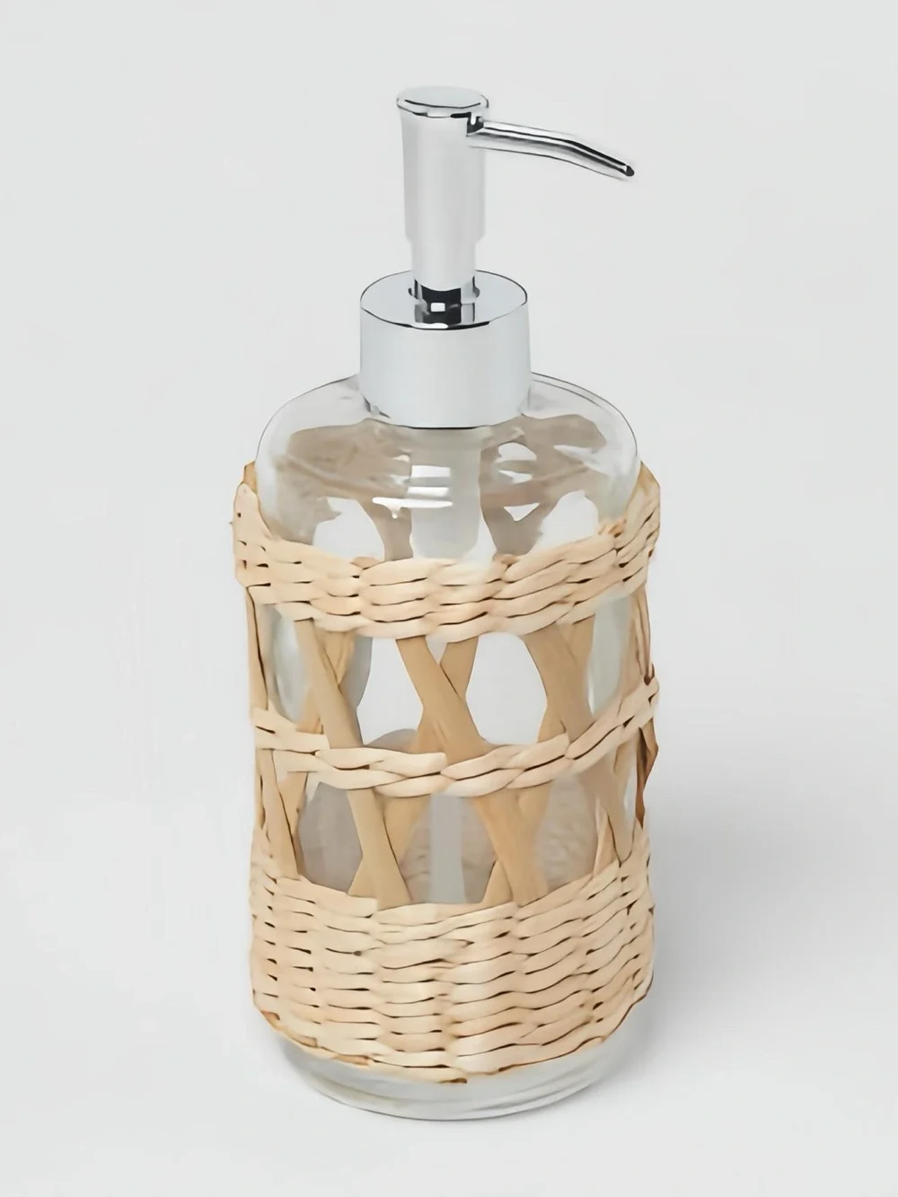 2 Woven and Glass Soap Pump